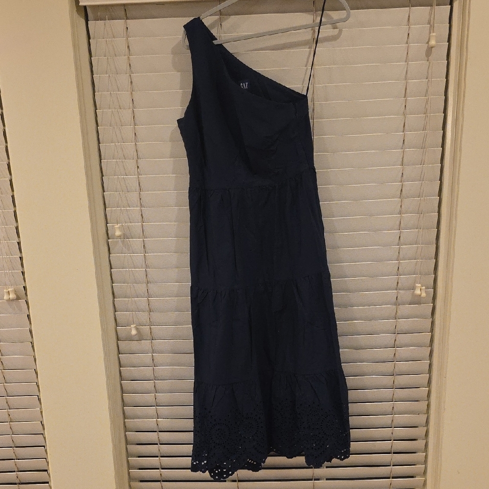 NWT GAP Navy One-Shoulder Dress